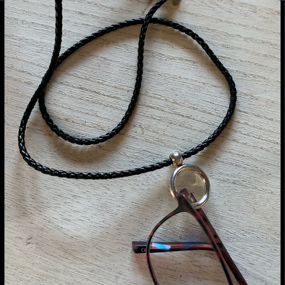 Eyeglass Necklace - Black & Silver